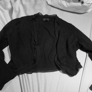 Black crop cardigan made by thalia sodi m/m